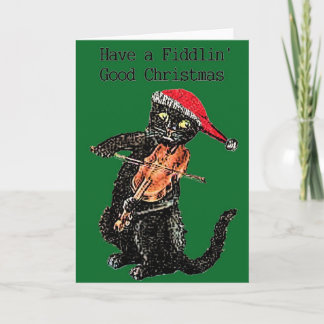 Fiddle Cat-julkort Helgkort