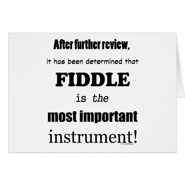 Fiddle, det viktigaste instrumentet hälsningskort (Framsidan Horizontal)
