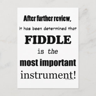 Fiddle, det viktigaste instrumentet vykort