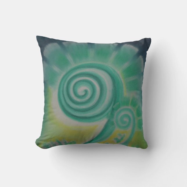 Fiddle Fern Energy Pastel Art Dekorativ kudde (Framsida)