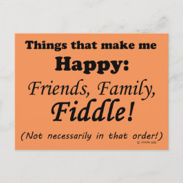 Fiddle gör mig Lycklig Vykort