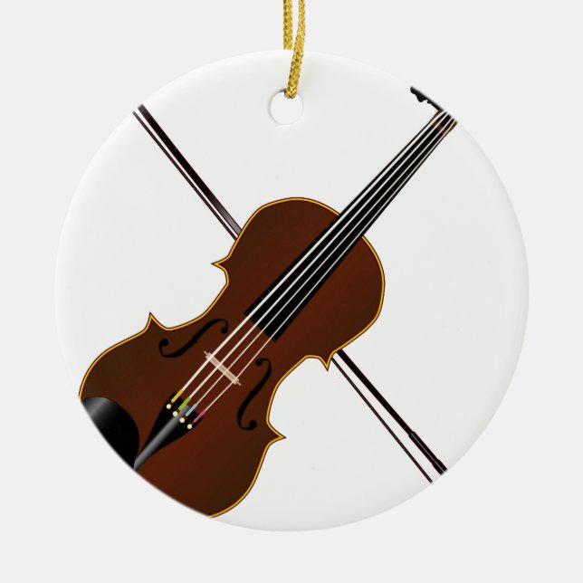 Fiddle Julgransprydnad Keramik (Framsidan)