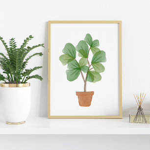 Fiddle Löv Fig Watercolor Poster
