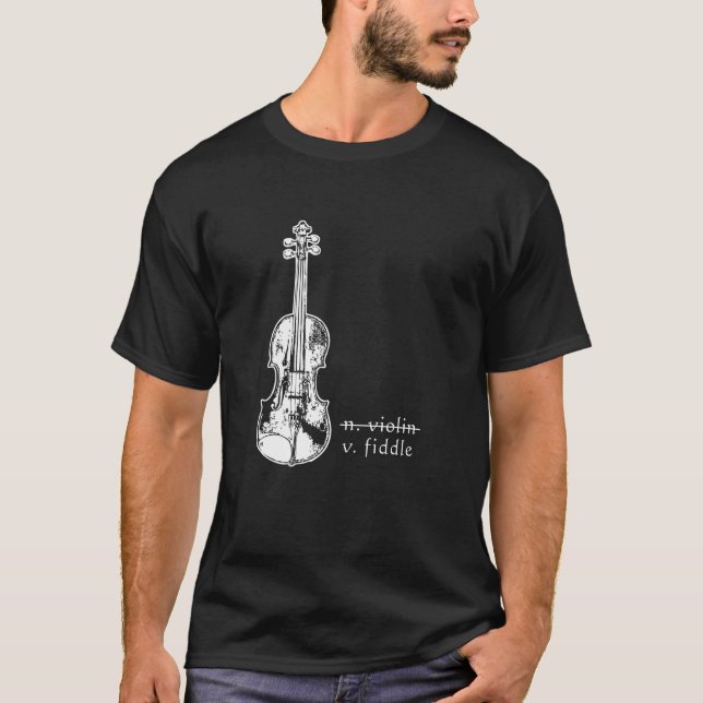 Fiddle Not Violin Bluegräs Land Music Gift T Shirt (Framsida)