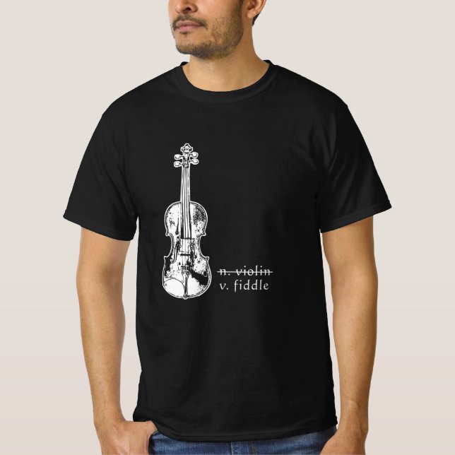 Fiddle Not Violin Bluegräs Land Music Gift T Shirt (Framsida)