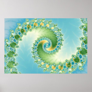 Fiddlehead - Fractal art Poster
