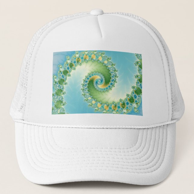 Fiddlehead - Fractal art Truckerkeps (Framsida)