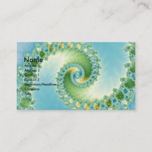 Fiddlehead - Fractal art Visitkort