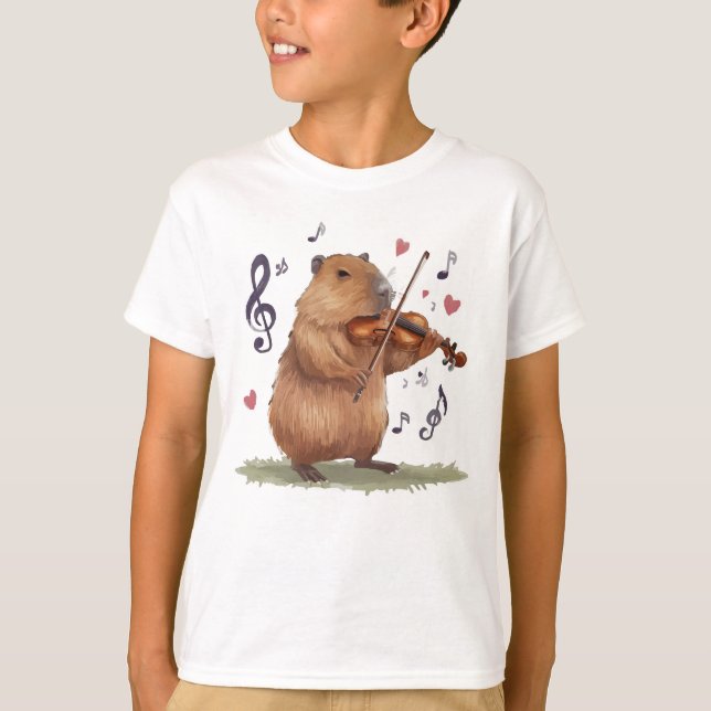 fiddler capybara t shirt (Framsida)