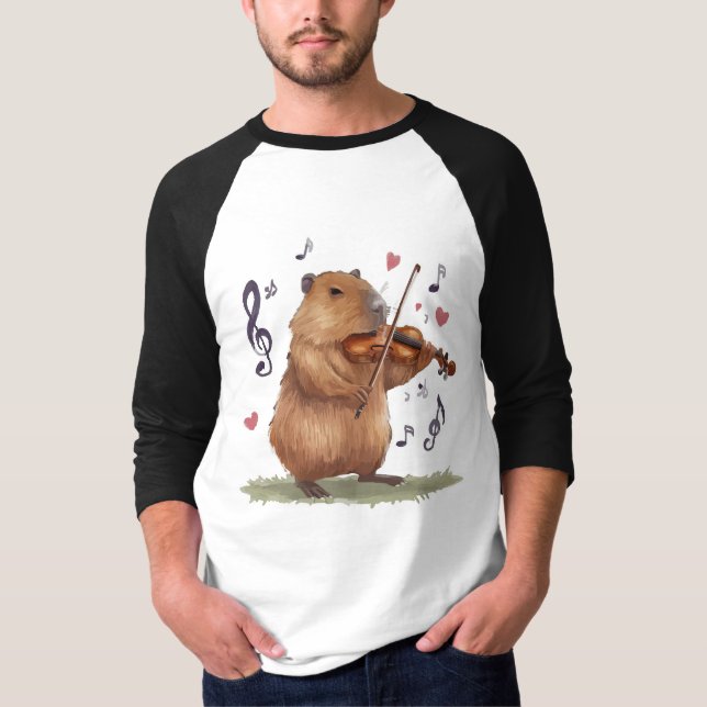 fiddler capybara t shirt (Framsida)
