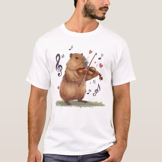 fiddler capybara t shirt (Framsida)