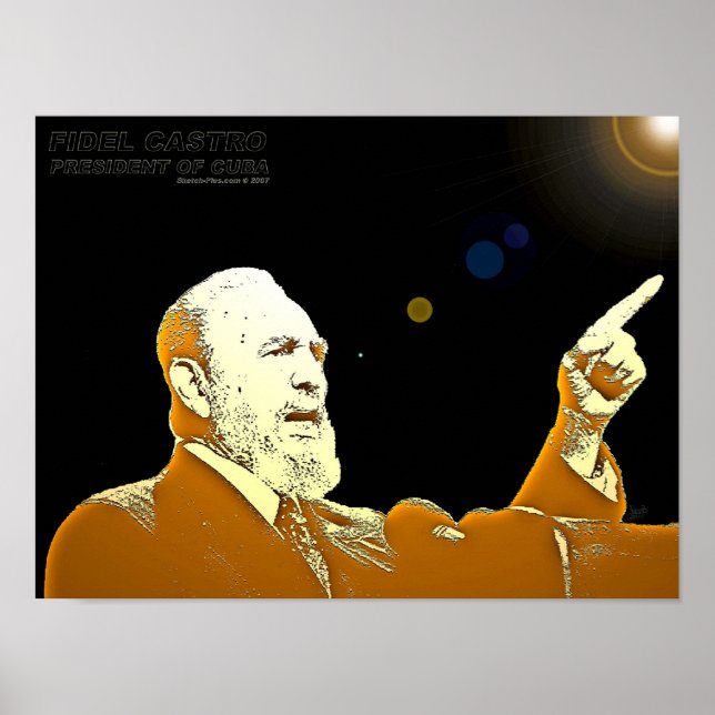 Fidel Castro-24x18-PRINT Poster (Framsidan)