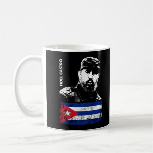 Fidel Castro Cuba Revolution Cuban Flagga Kaffemugg
