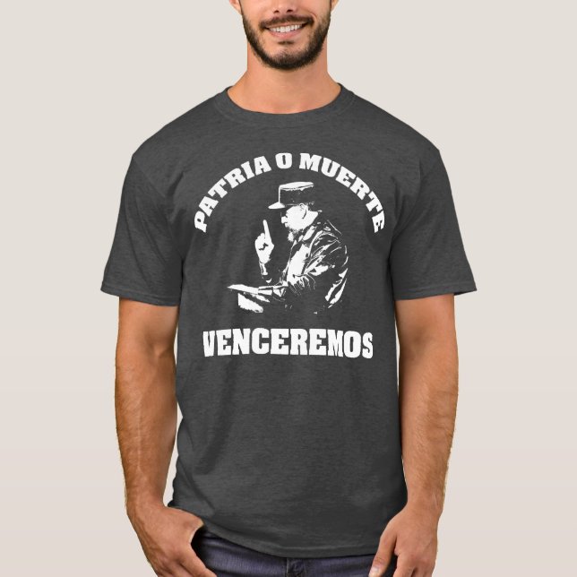 Fidel Castro Cuba Revolution Latin America  T Shirt (Framsida)
