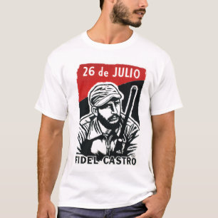 Fidel Castro Cuban Revolution Movement Propaganda T Shirt