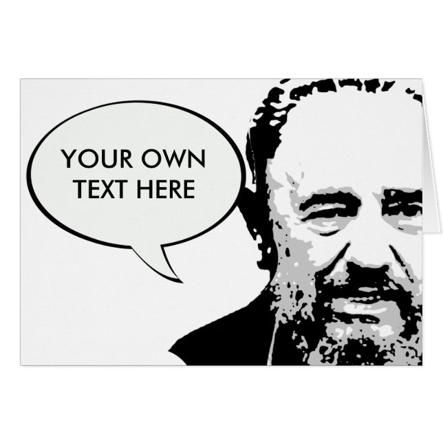Fidel Castro Hälsningskort (Framsidan Horizontal)