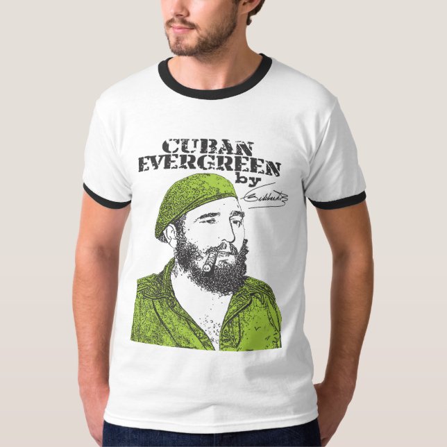 Fidel Castro kubanevergreen T-shirt (Framsida)