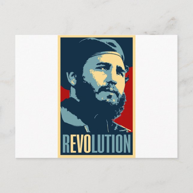 Fidel Castro - Kubas Revolution Kubas president Vykort (Framsida)