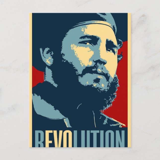 Fidel Castro - Kubas Revolution Kubas president Vykort (Framsida)