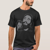 Fidel Castro med Cigar Porträtt T-Shirt