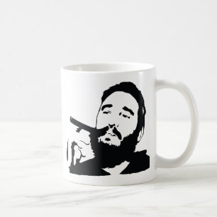 Fidel Castro med cigarrporträttmuggen Kaffemugg