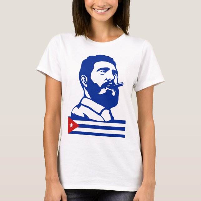Fidel Castro, Presidente, Revolution, Kuba, Havann T Shirt (Framsida)
