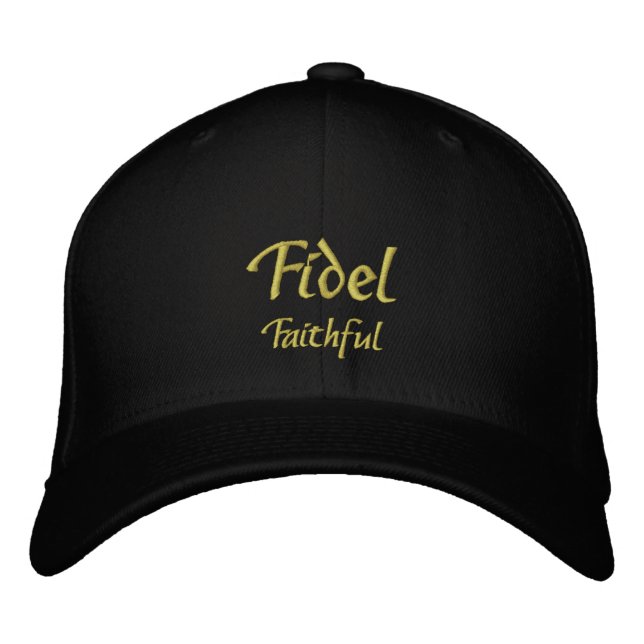 Fidel Namn Cap / Hat Broderad Keps (Framsida)