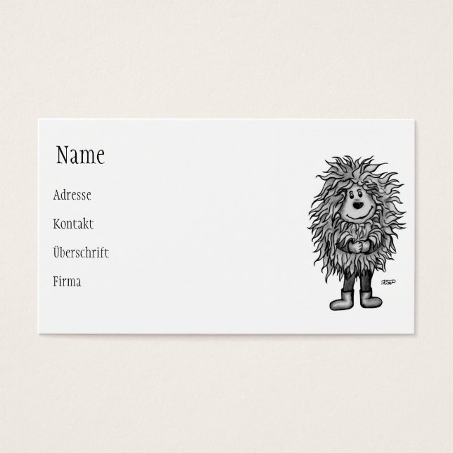 Fidel The Little Forest Goblin Visitkort (Framsidan)