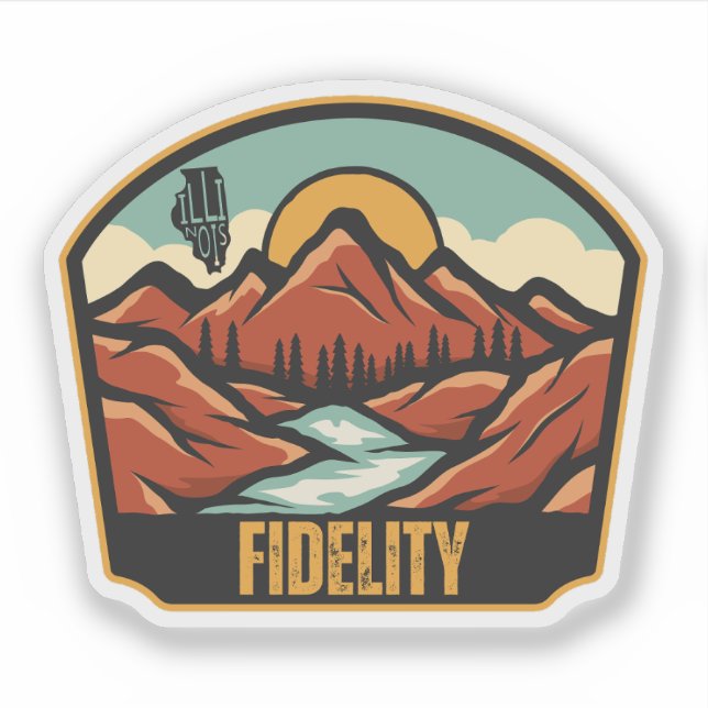 Fidelity, Illinois  Klistermärken (Framsida)
