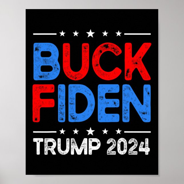 Fiden Anti Biden Funny Impeach Joe Biden - Trump 2 Poster (Framsidan)