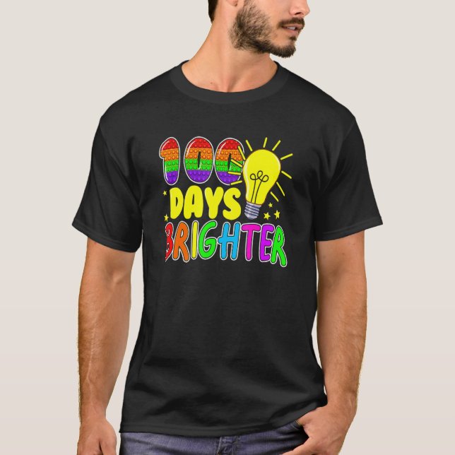 Fidget Leksak, 100 dagar med skolpop, 100 dagar Br T Shirt (Framsida)