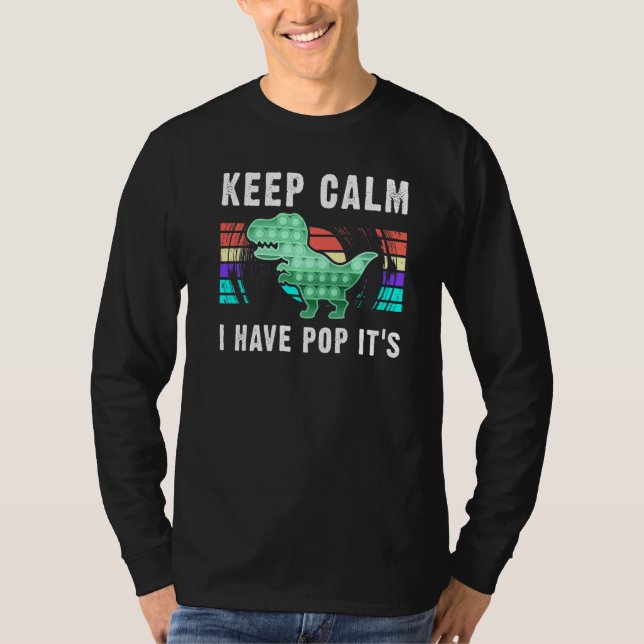 Fidget Leksak Pop it dosoaur for Boys T Shirt (Framsida)