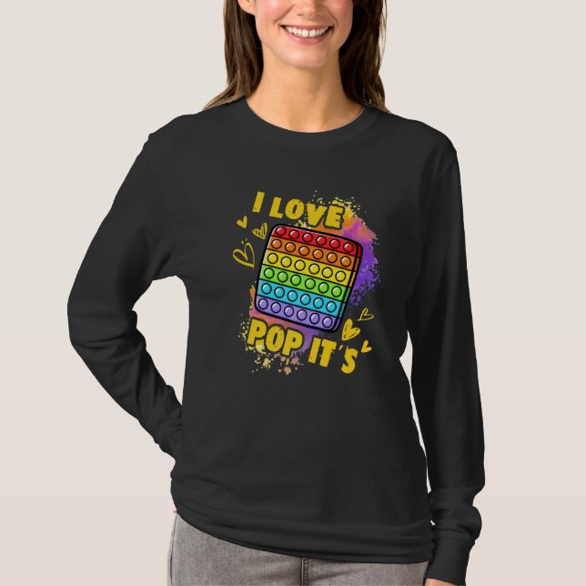 Fidget Leksak Pop IT För barn, Kärlek Pop Det är.. T Shirt (Framsida)