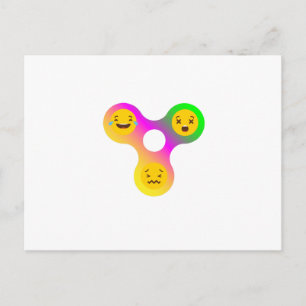 Fidget Spinner Emoji s Funny Gift Vykort