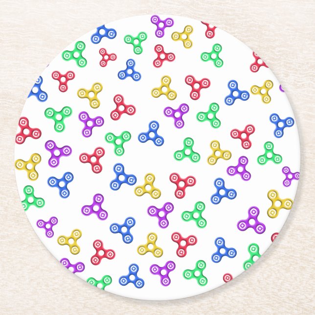 Fidget Spinners Underlägg Papper Rund (Framsidan)