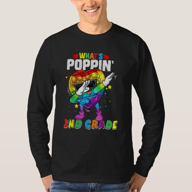 Fidget Toy What's Poppin' 2nd Grade 100th Day Of S T Shirt (Framsida)