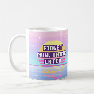 Fidgeta Nu, Tänk Sen Neurodivergent Pixel Mugg
