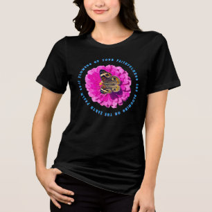 Fidlighetens Blommor Fjäril Kristen T Shirt