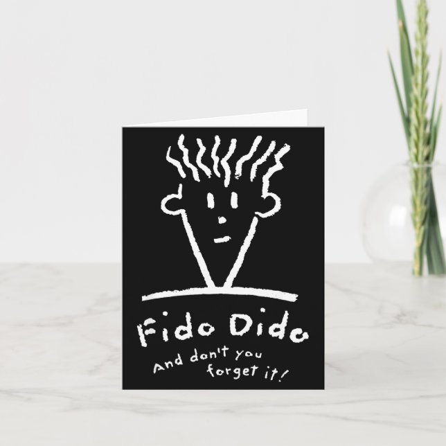 Fido Dido Ansikte Glöm Inte Bort Det  Kort (Framsida)