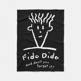 Fido Dido Ansikte Glöm Inte Det Fleecefilt