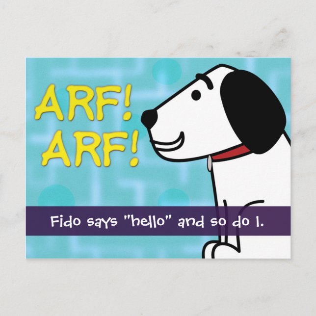 Fido Says Hej Vykort (Framsida)