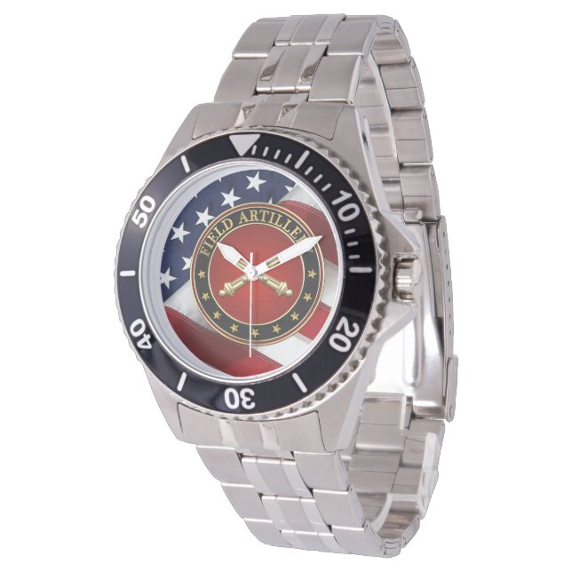 Field Artillery Branch Insignia Special Edition Armbandsur (Vinklad)