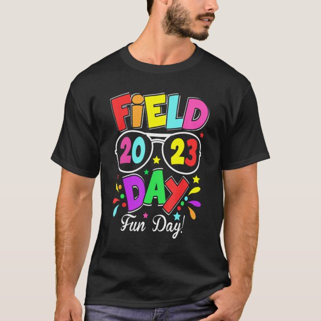 Field Day Fun Day 2023 Last Day of School T Shirt (Framsida)