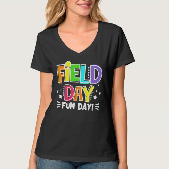 Field Day Fun Day Last Day Of School Teacher Stude T Shirt (Framsida)