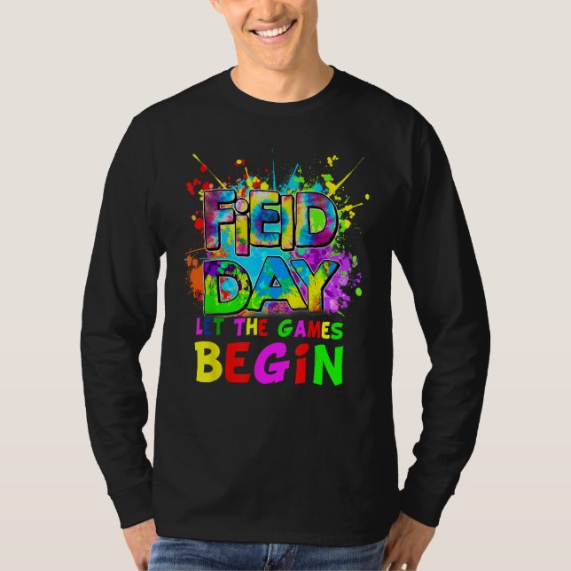 Field Day Time Teachers 2023 Games Begin Kids Girl T Shirt (Framsida)