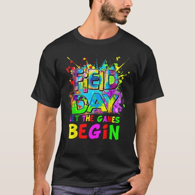 Field Day Time Teachers 2023 Games Begin Kids Girl T Shirt (Framsida)