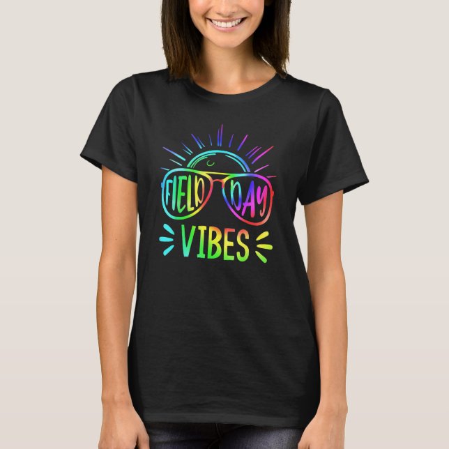 FIELD DAY VIBES 2023 Teacher Kids Groovy Tie Dye H T Shirt (Framsida)