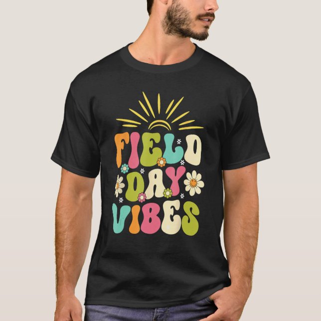 Field Day Vibes   For Teacher Kids Field Day 2023  T Shirt (Framsida)
