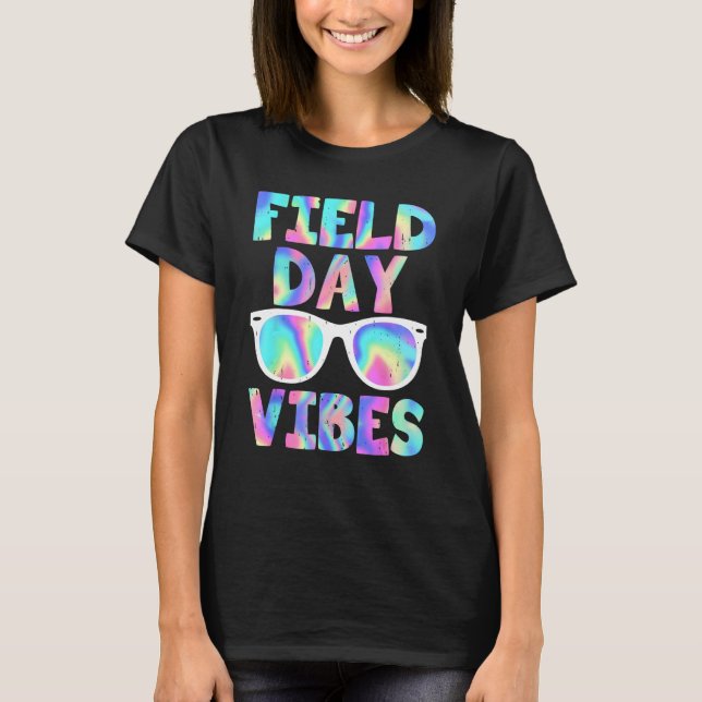 Field Day Vibes Last Day School Field Day Teacher  T Shirt (Framsida)