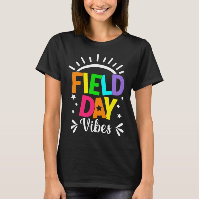 Field Day Vibes Teacher Boys Girls Kids Field Day  T Shirt (Framsida)
